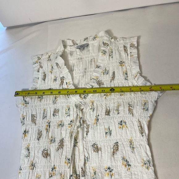 Rails Womens Floral Smocked Sleeveless Dress Floral Tie-Front Small Womens - Picture 6 of 11